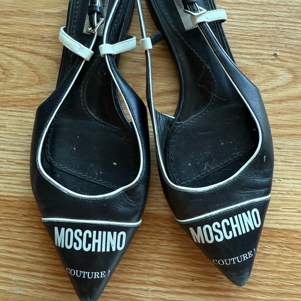 authentic moschino flats
